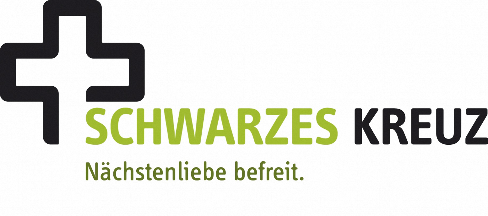 Logo Schwarzes Kreuz Nachstenliebe befreit